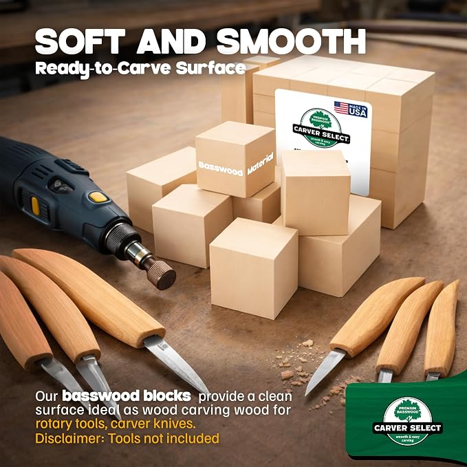 Basswood Carving Blocks Set of 18 – Wood Carving Kit - Image 8