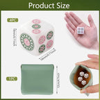 4 Pack Mahjong Dice Set with Green Pouch, 18mm Acrylic Colorful Dice - Image 2