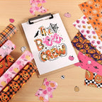 HTVSTD Halloween Permanent Adhesive Vinyl, 10 Sheets of 12x10 inches Pink - Image 7