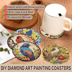 Axquilon 8 Pcs Birds Diamond Art Coasters Kit - Image 3