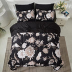 Yogeneg 7 Piece Bed in a Bag Kingsize Comforter Set Botanical Floral Bedding Set - Image 3