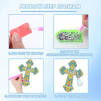 Cross Diamond Art Bookmark Kit: 8 Pcs Christian Bookmarks - Image 5
