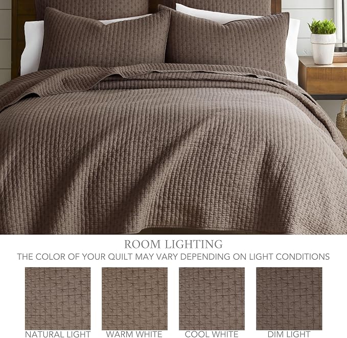 Levtex Home Cross Stitch Reversible Queen Bedspread Set - Image 4