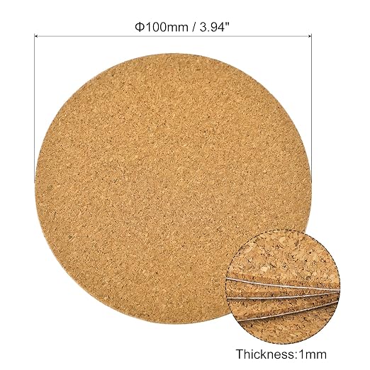 UXCELL 40 Pcs Self-Adhesive Cork Round - Image 2