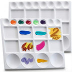 DUGATO 20-Well Plastic Paint Palette, 10 x 13 in | Lightweight Plastic Tray by DUGATO