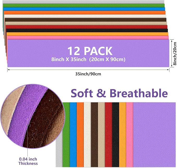 12 Rolls 8"x35" Large Stiff Felt Sheets, 1mm Felt Fabric Sheet - Image 3