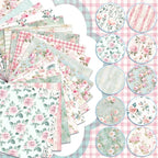 HunnmingRe 20 Pcs 10''x10'' Floral Greenery Quilting Fabric Square Watercolor - Image 6