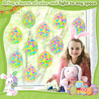32 Sets Easter Egg Suncatchers Craft Kit DIY Window Stained Glass Effect Easter - Image 7