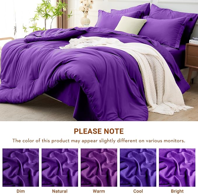 MUXHOMO 7 Pieces Full Comforter Set, Soft Bed in a Bag Full Size, All Season - Image 7