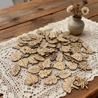 100 Pcs Unfinished Wooden Leaf Cutouts Assorted Leaf Shapes DIY Craft Supplies - Image 5