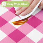 Smiry Rectangle Table Cloth, Waterproof Vinyl Tablecloth - Image 3