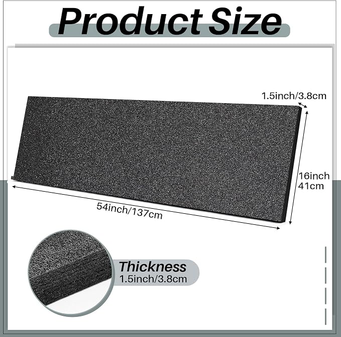 Ramede Customizable Polyethylene Foam Sheet 54 x 16 x 1.5 Inch Black Foam - Image 2