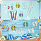 RattanView 24 Pcs Flip Flop Slipper Craft Color Your Own Keychains DIY Craft - Image 7