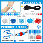 Ferreve 35 Sets Ocean Religious Bead Wristband Craft Kit Jesus Love Me Faith - Image 2