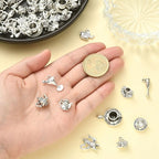 DanLingJewelry 100Pcs 10 Styles Antique Silver Afternoon Tea Theme Charms Tea - Image 3