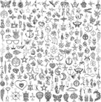 JIALEEY 200 PCS Wholesale Bulk Lots Jewelry Making Charms Mixed Smooth Tibetan by JIALEEY
