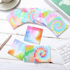 Eaasty 12 Pcs Rainbow Sticky Notes Tie Dye Pastel Sticky Note Fun Self Adhesive - Image 4