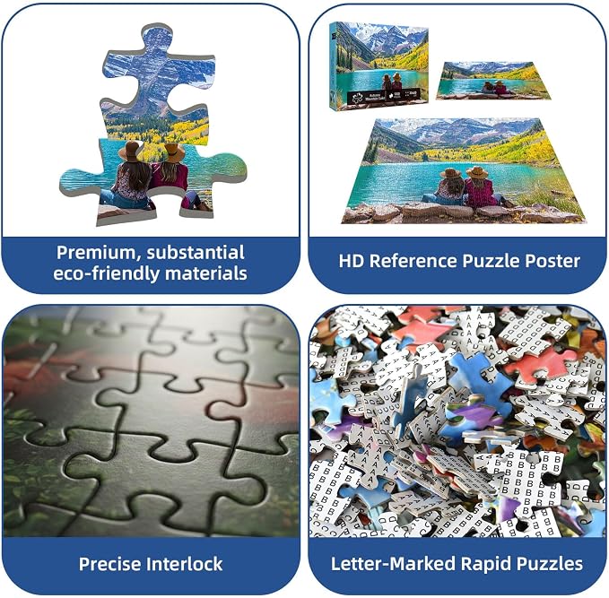 Autumn Mountain Lake Puzzles for Adults 1000 Pieces, Challenging Jigsaw Puzzles - Image 7