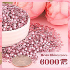 6000PCS 4mm Resin Rhinestones Bulk - Image 2
