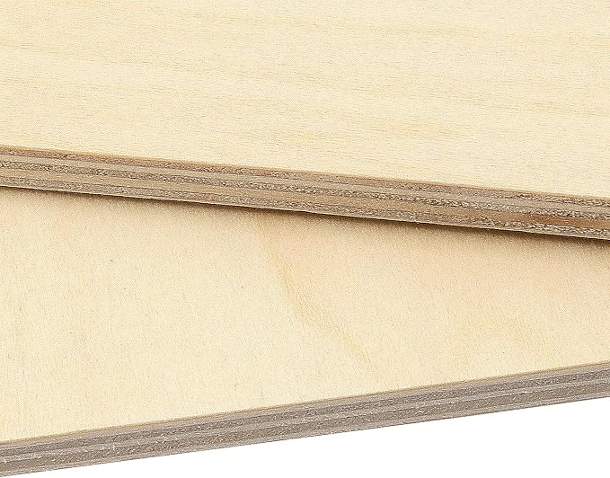 MUKCHAP 20PCS 10 x 10 x 1/4 Inch Square Plywood Boards, 6mm Unfinished Basswood - Image 3