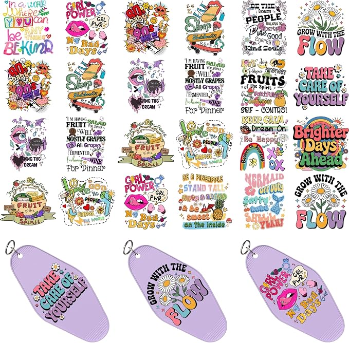 48PCS UV DTF Stickers Positive Quotes Sticker by CHNVICK