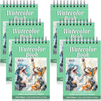 UZLU 6 Pack Watercolor Paper Pads, 5.5 x 8.5 Inch, 180 Sheets Total | 140 - Image 8