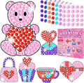 Qyeahkj 6 Pcs Valentine's Day Arts Crafts DIY Heart Bear Gem Diamond Suncatcher by Qyeahkj