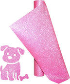 Glitter Pink Heat Transfer Vinyl Roll 12 x 5 Feet Iron on HTV by KEGUMINGX