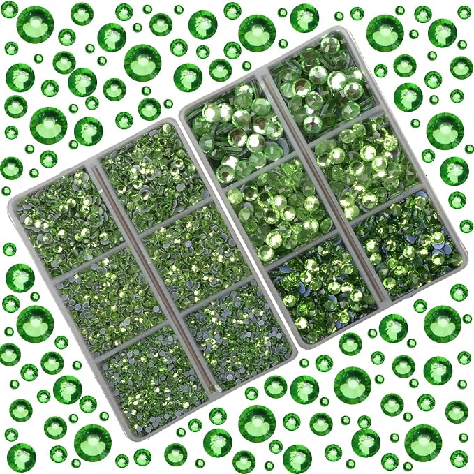 10000Pcs 2-Boxes Mixed Size Hot Fix Round Crystals Gems Glass Stones Hotfix - Image 2