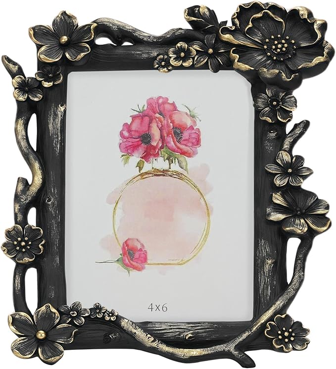 4x6 Vintage Picture Frame, Victorian Retro Decorative Photo Frames by Desklens