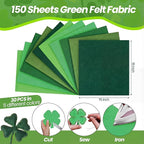 Peryiter 150 Pcs Back to School Green Felt Fabric Sheets Bulk - Image 2