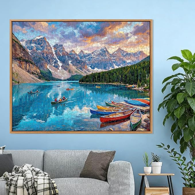 Moraine Lake Puzzles for Adults 1000 Pieces, Challenging Jigsaw Puzzles for - Image 6