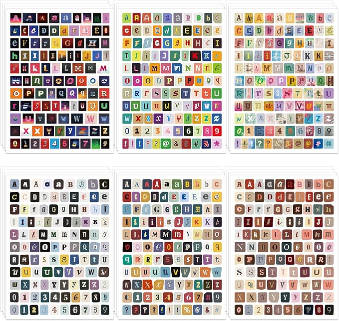 2608Pcs Magazine Letter Stickers by Gretion