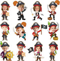 60pcs Pirate Cutouts Pirate Treasure Theme Bulletin Board Decorations Skull Hat by partygreeting