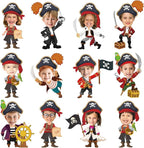 60pcs Pirate Cutouts Pirate Treasure Theme Bulletin Board Decorations Skull Hat by partygreeting