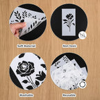 WSICSE 40 Pieces Flower Stencils - Image 3