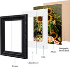 eletecpro 8x10 Vintage Picture Frame, Glass Cover, Horizontal or Vertical - Image 2