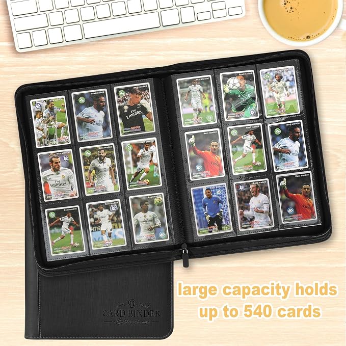 9 Pocket Card Binder, Premium Zip Trading Card Binder, 540 Double Sided Pocket - Image 4