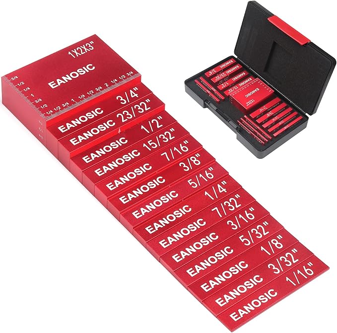 EANOSIC Setup Blocks Height Gauge Set, Bars Include Laser Engraved Size Markings by EANOSIC