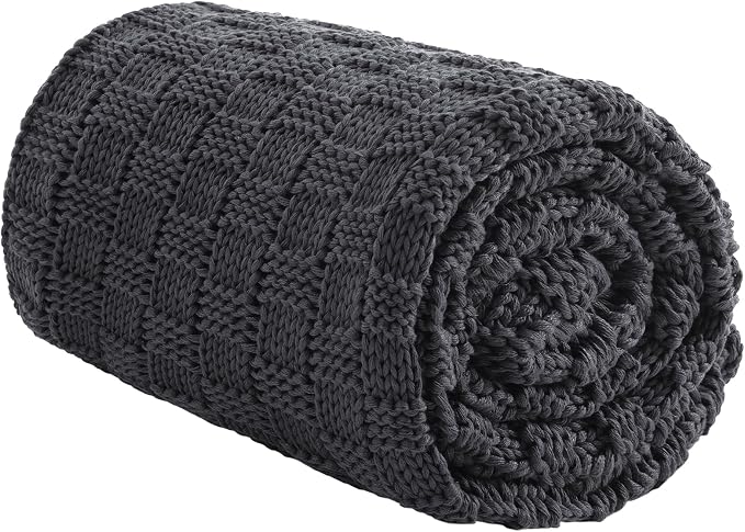Knitted Weighted Blanket for Adult, No Beads Heavy Blanket 60” x 80'' 20lbs by Unknown