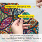 JiffDiff Window Privacy Film Frosted Glass Stain Stickers Boho Decorative - Image 3