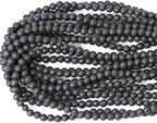 6mm 60PCS Black Lava Volcanic Stone Gemstone Round Loose Beads - Image 3