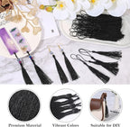 Bookmark Tassels Bulk, Cridoz 50Pcs Small Tassels Silky Handmade Soft Craft - Image 5