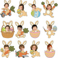 60pcs Easter Theme DIY Cutouts Easter Bunny Eggs Bulletin Board Decoration Set by partygreeting