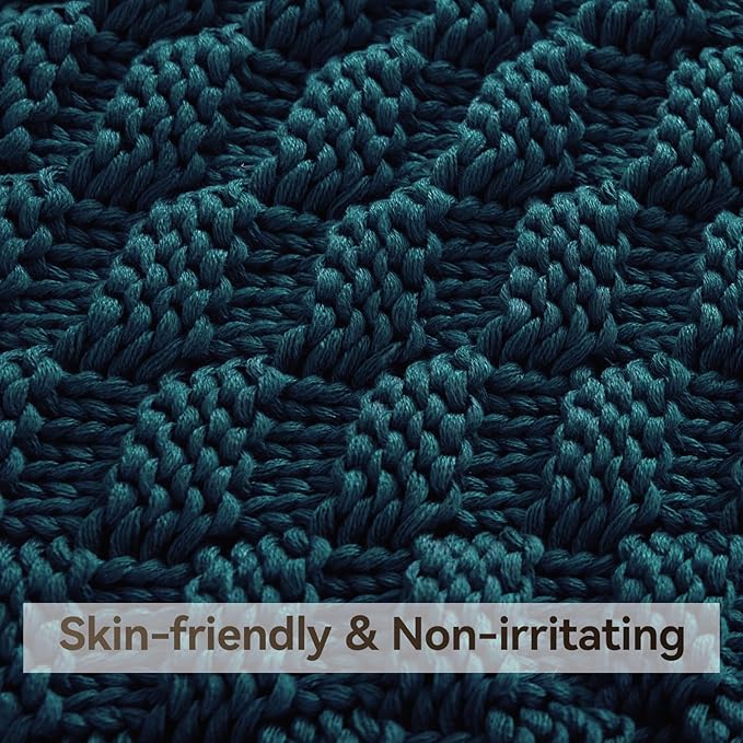 Knitted Weighted Blanket Kids, No Beads Heavy Blanket 36” x 48'' 3lbs, - Image 4