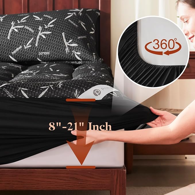 PRIMESOFT 100% Waterproof Queen Size Mattress Topper, Thick Pillow Top Mattress - Image 6