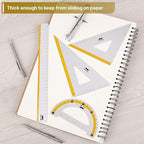 Mr. Pen- Metal Geometry Kit, 4 Pack, 45° & 30°/60° Set Squares | 6" Protractor - Image 5