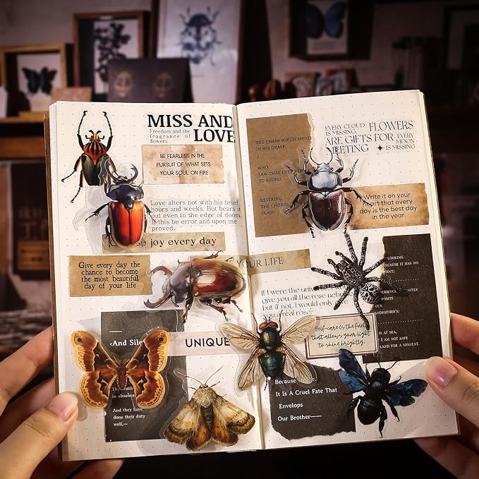 100PCS Insect Specimen PET Stickers – Bug-Themed Waterproof Decals Featuring - Image 6