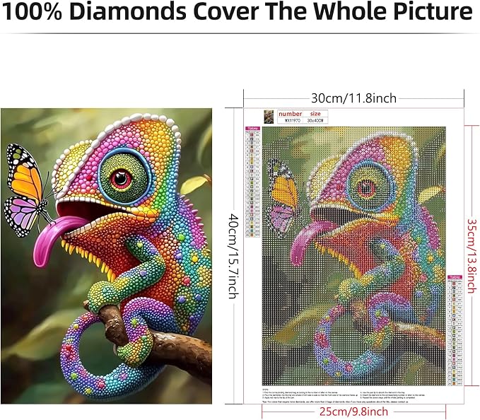 Lxmsja Chameleon Diamond Art Kits - Image 6