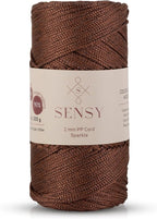 Sensy Premium 2mm 251 Yards Sparkle Polyester Rope 90% Polypropylene 10% by SSENSY